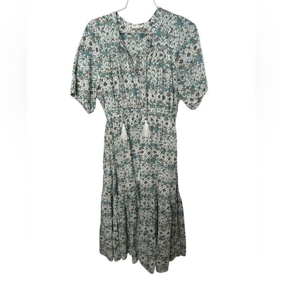 Elan Peasant Short Sleeve Midi Dress M - Picture 1 of 5